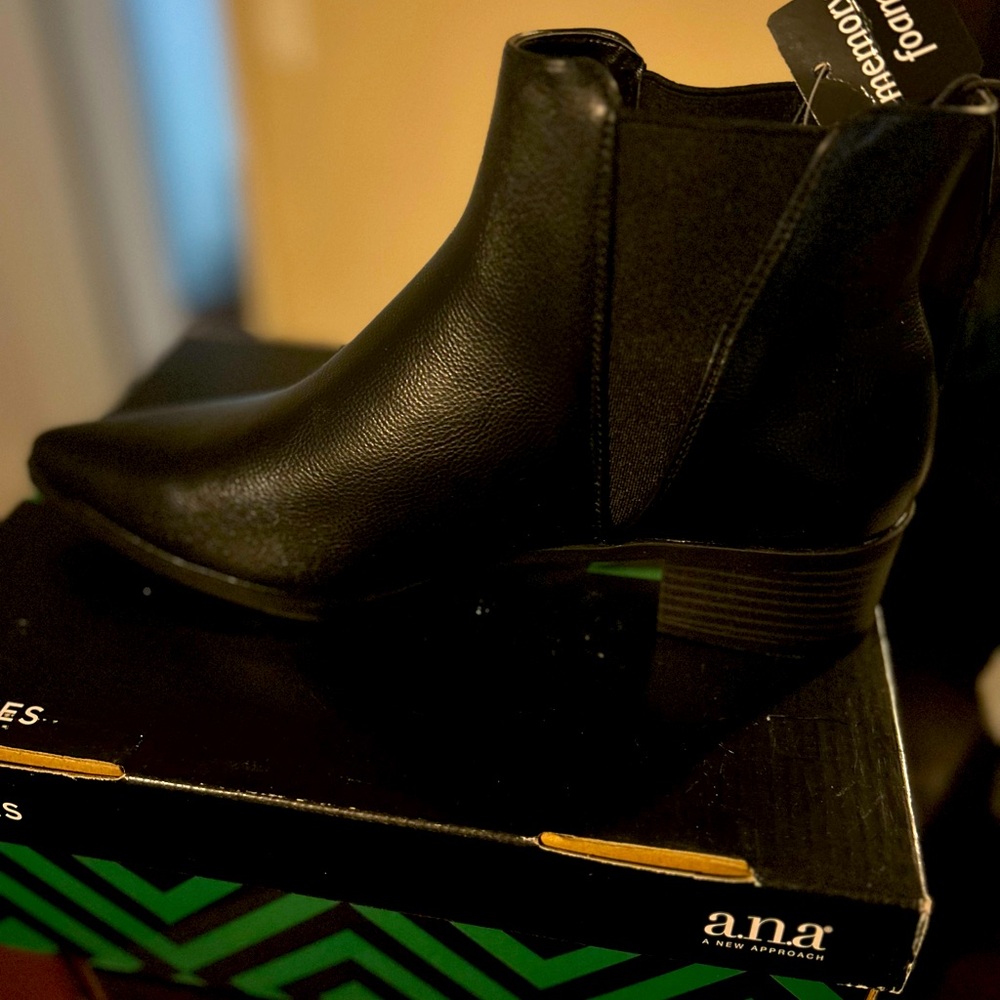 a.n.a Women's Sleek Black Ankle Booties